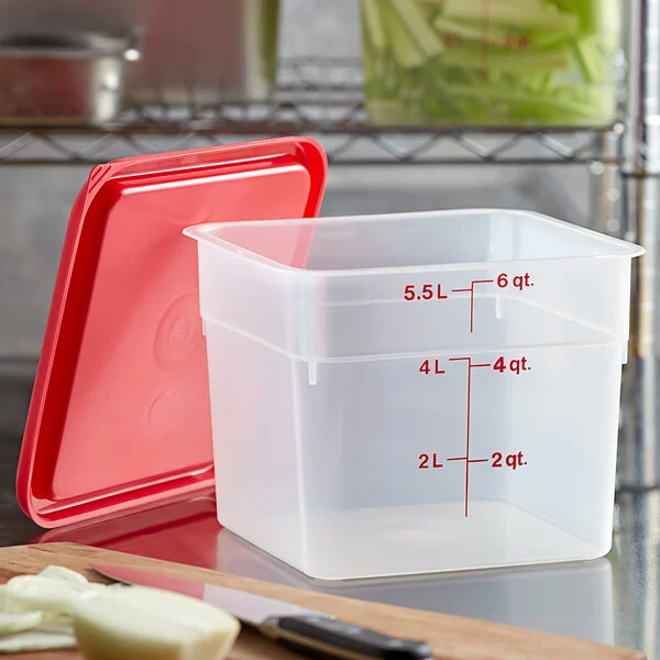 6SFSPPSW3190_3 Cambro Contenedor De 6 Quartos Transparente 2 Piezas / 6SFSPPSW3190